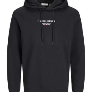 JREBJeans rebel print sweat hood Black