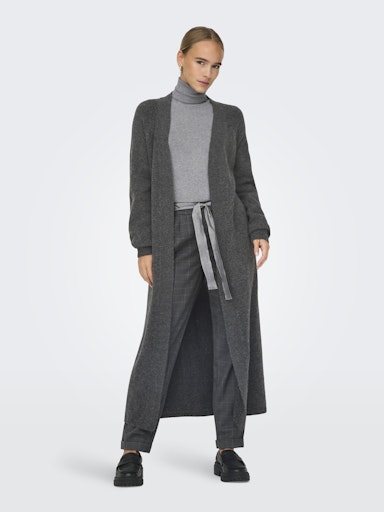 JDYRue Life L/S Long Cardigan Dark Grey