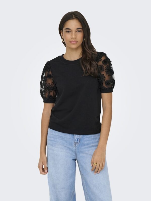 JDY t-Shirt  FAIRVIEW/ Black/Flower