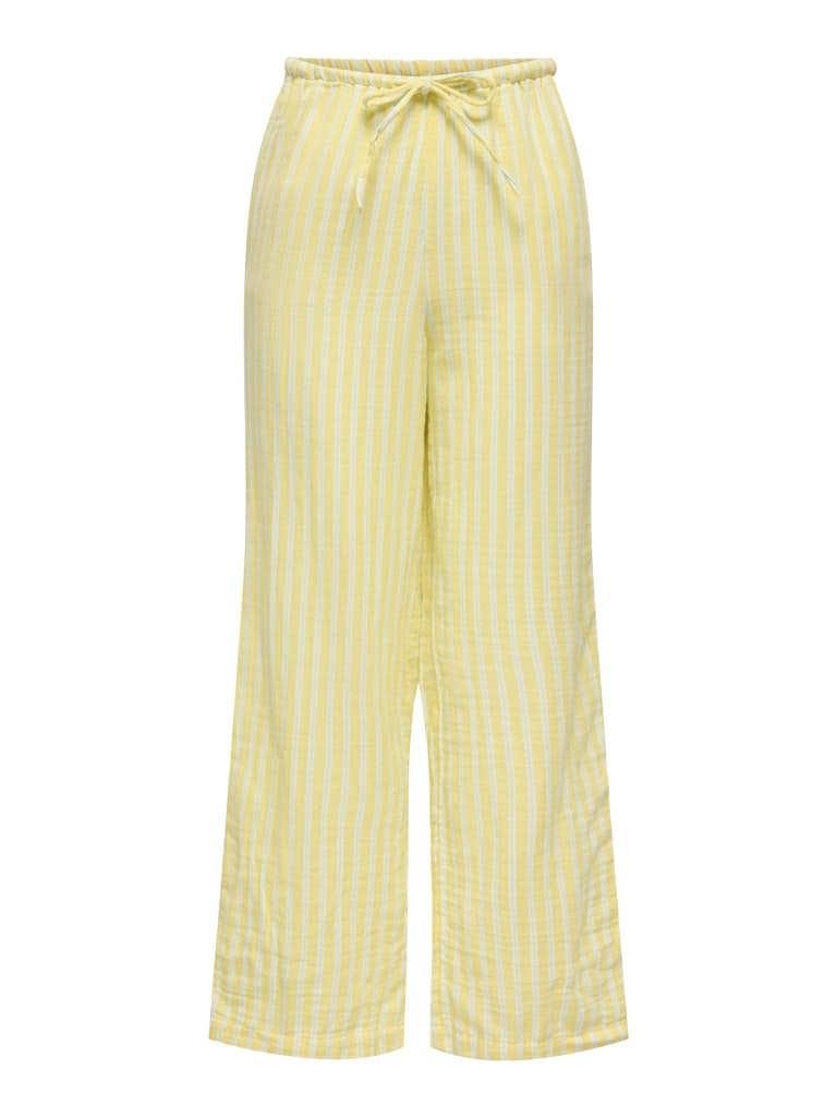 ONLY Thyra wijde broek/ Lemon Geel