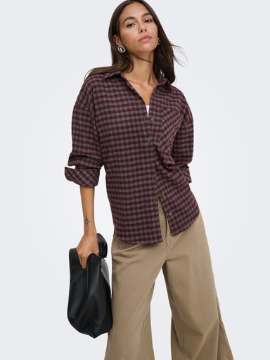 JDYPalia Shirt/ Bordeau-Grijs