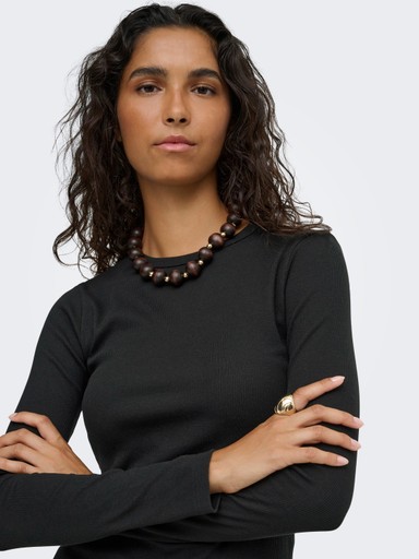 JDY Lucky Neck Top/ Zwart